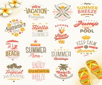 Summer vacation label vector